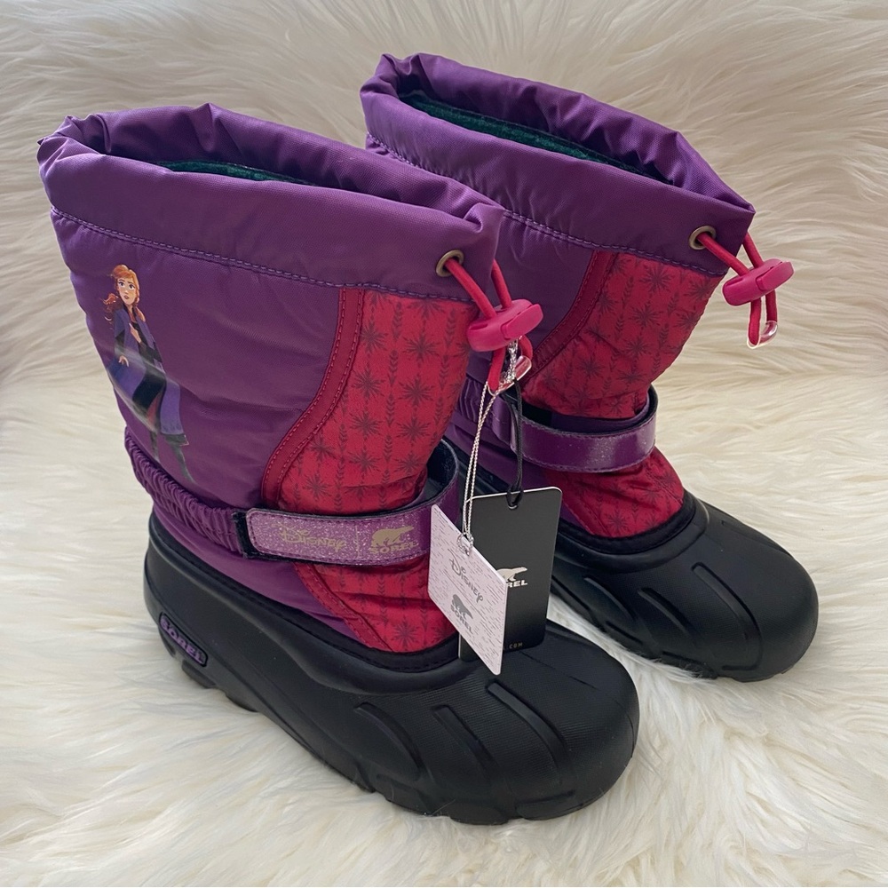 Disney X Sorel Youth Flurry Frozen Anna Snow Boots  | Youth 3 | Waterproof